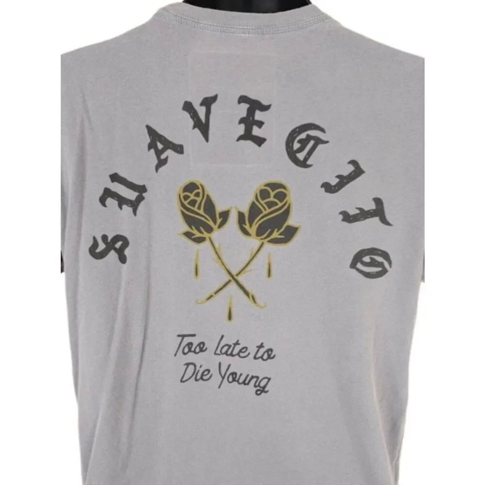 Suavecito T Shirt Mens Size Medium Gray Too Late To Die Young Streetwear
